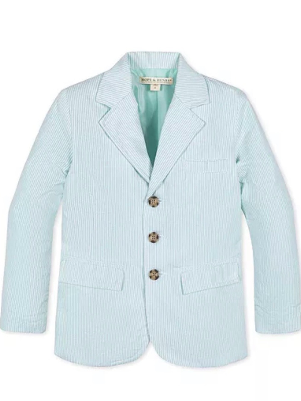 Boys' Mint Seersucker Blazer